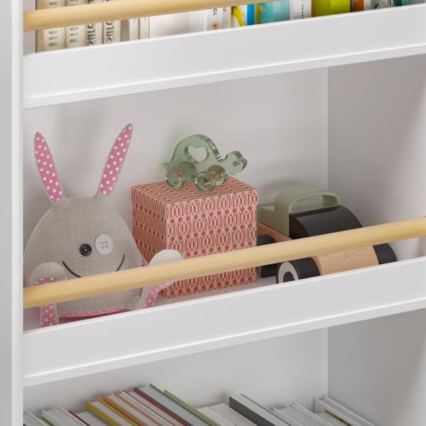 White 3-Tier Kids Bookshelf & Toy Storage Cabinet | Book Organizer for Children’s Room