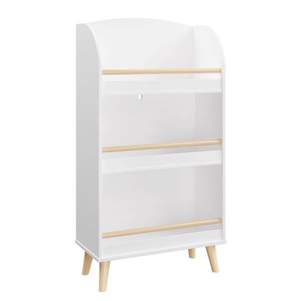 White 3-Tier Kids Bookshelf & Toy Storage Cabinet | Book Organizer for Children’s Room