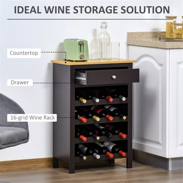 Stylish Kitchen Storage Cabinet & Wine Rack