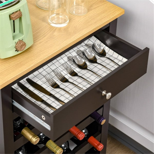 Stylish Kitchen Storage Cabinet & Wine Rack